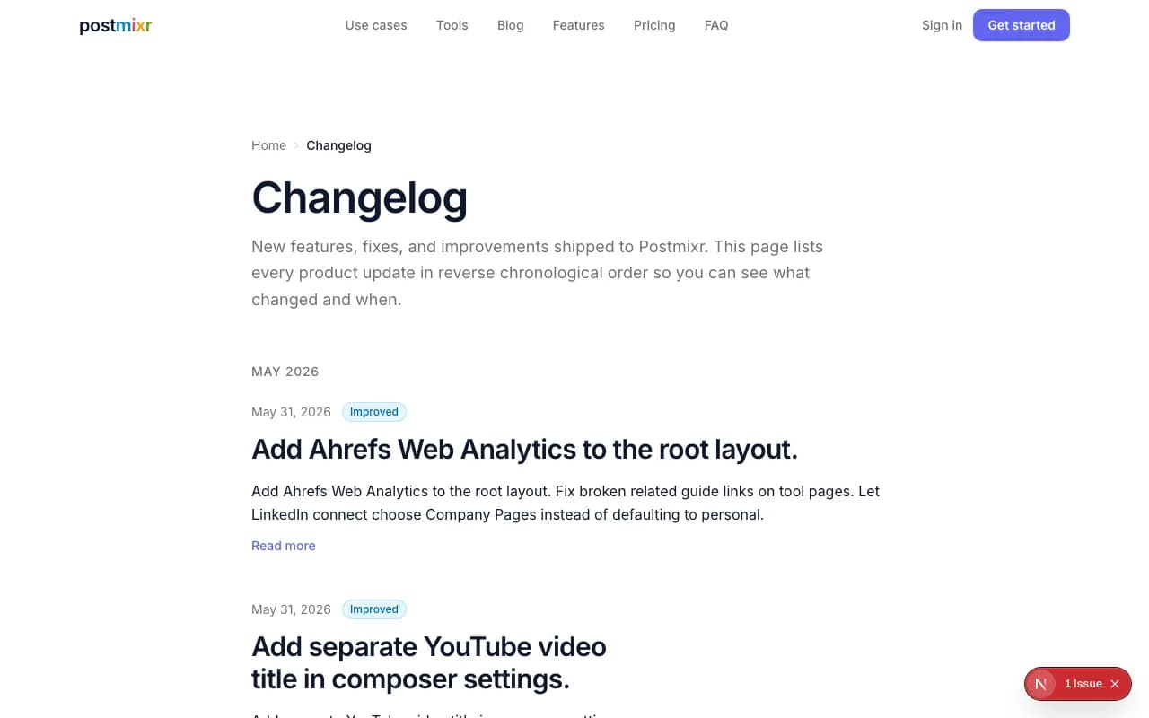 Updated Changelog