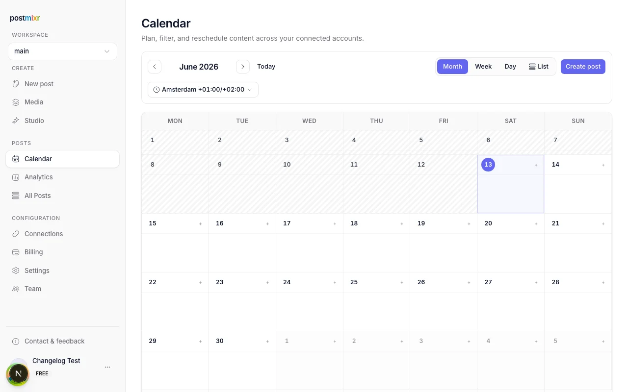 Updated Calendar