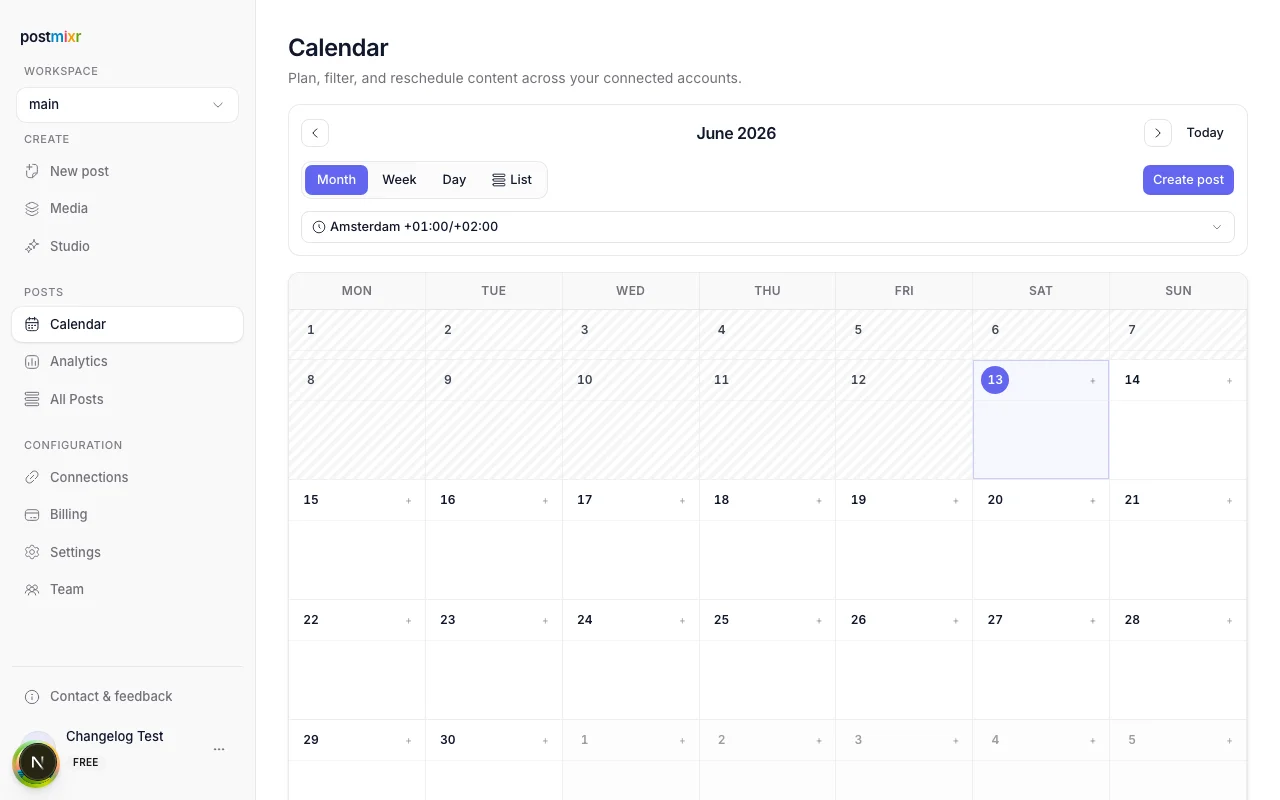 Updated Calendar