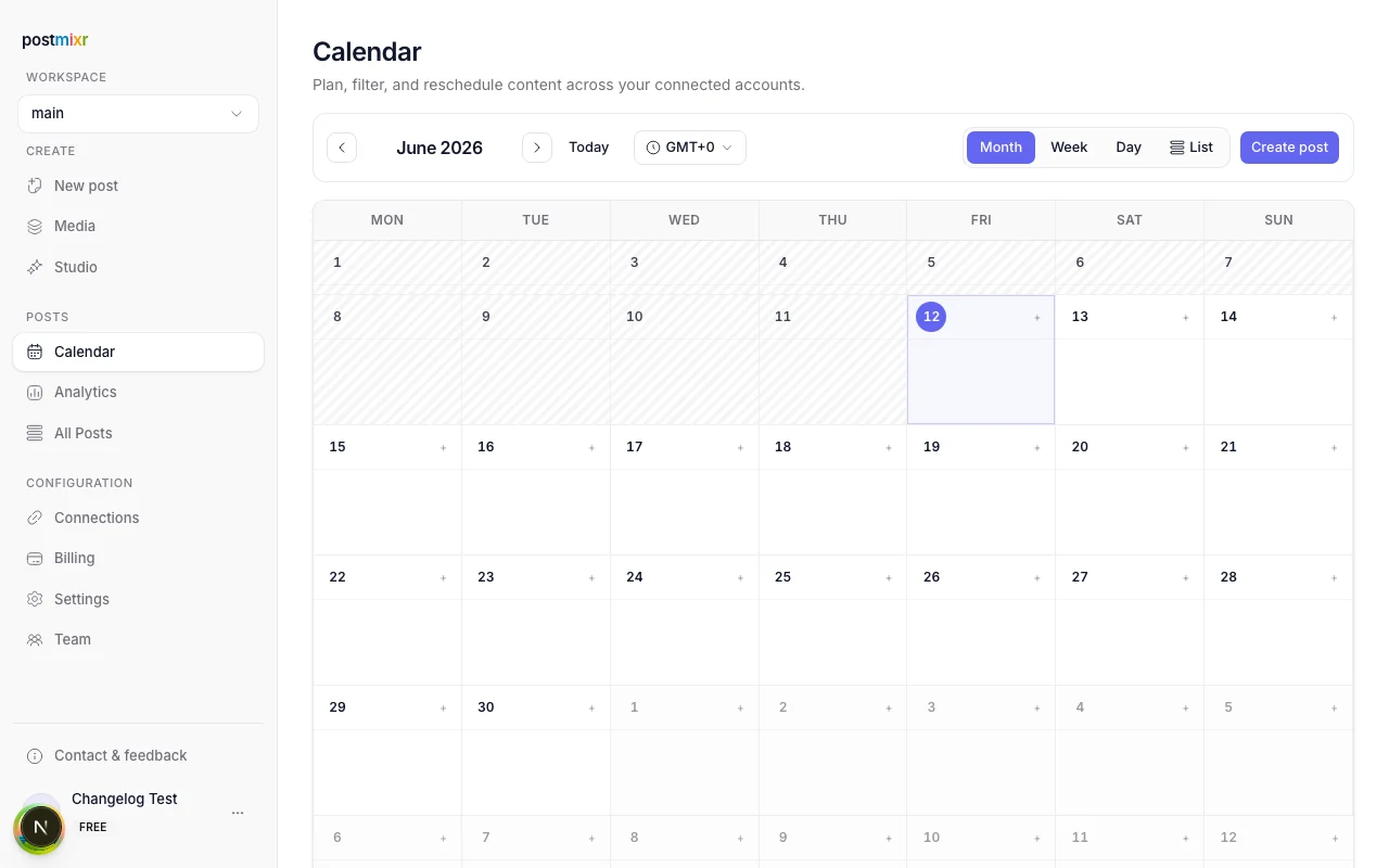Updated Calendar