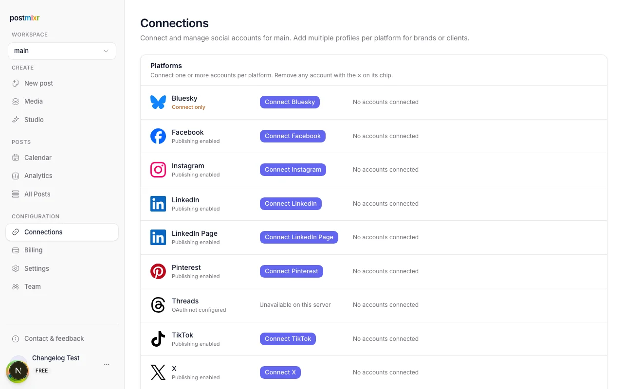Updated Connections