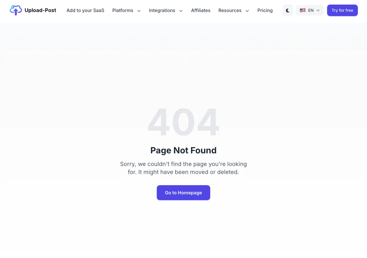Upload-Post pricing page screenshot for comparison with Postmixr